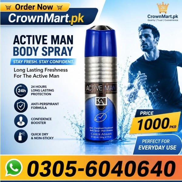 Chris Adams Active Man Body Spray in Pakistan
