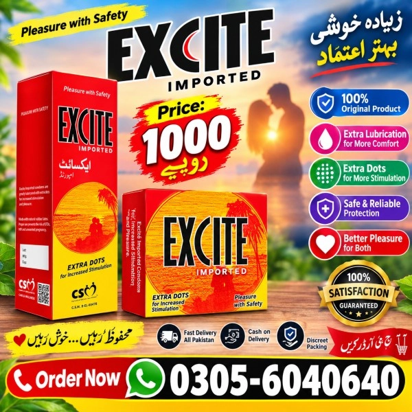 Excite Extra Dotted Imported Condoms In Pakistan